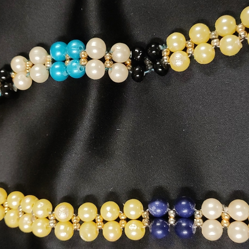 Shades of blue long necklace - Picture 2 of 2